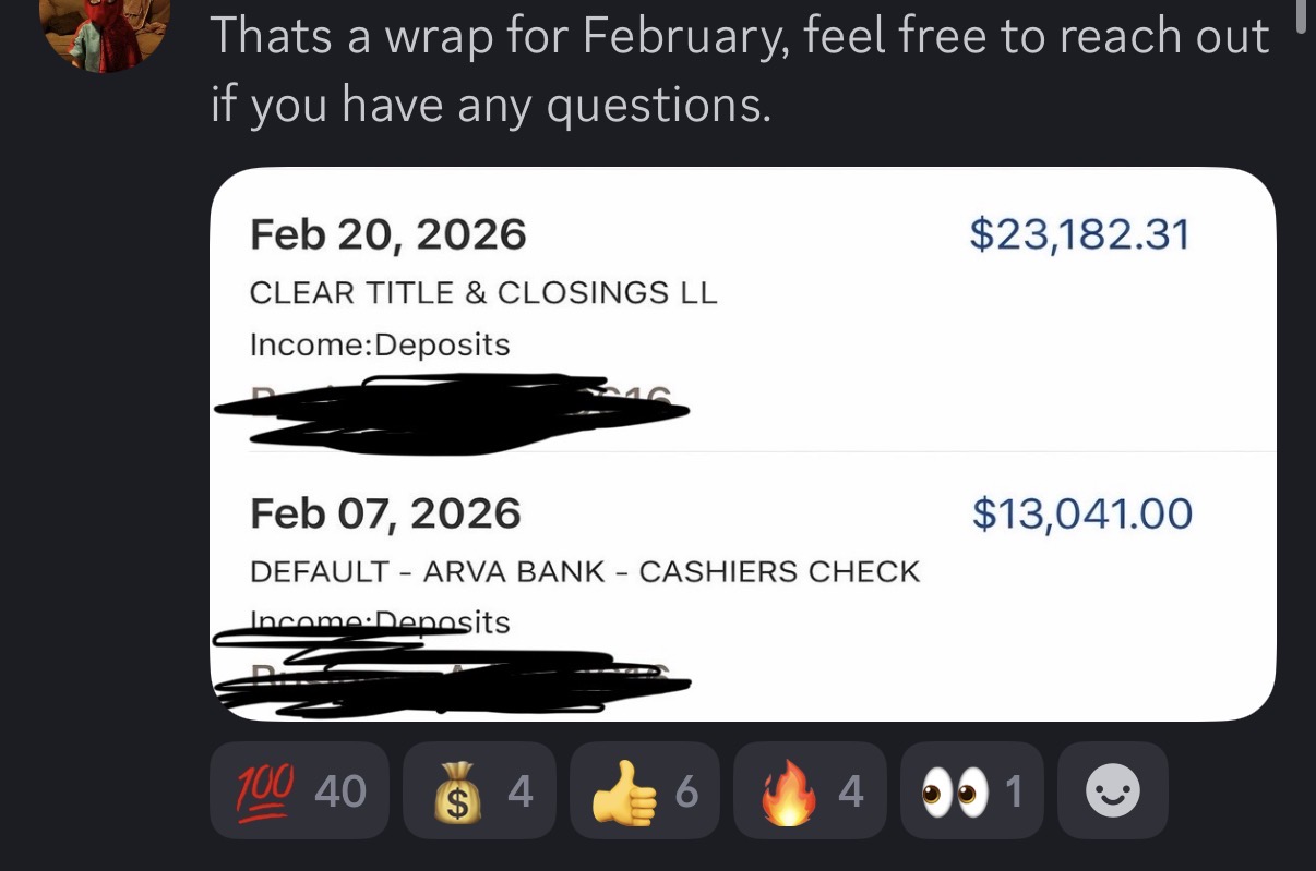 Wrap de febrero: $23K + $13K en cierres